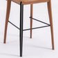 Contemporary Leather Bar Stool Low Back Counter Bar Stool with Metal Legs for Home Clearhalo 'Bar Furniture' 'Bar Stools' 'bar_stools' 'furn' 'furn_bar_stools' 'Furniture' 'Kitchen & Dining Furniture' 6938800
