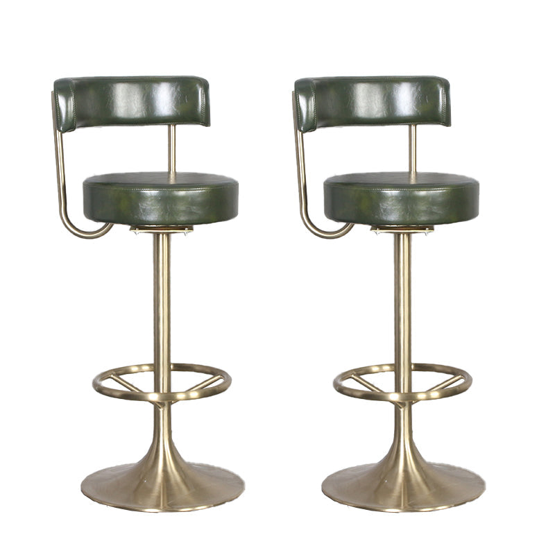 Tabouret de bar rotatif glam rotatif tabouret de comptoir en faux cuir pour la maison