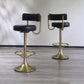 Tabouret de bar rotatif glam rotatif tabouret de comptoir en faux cuir pour la maison