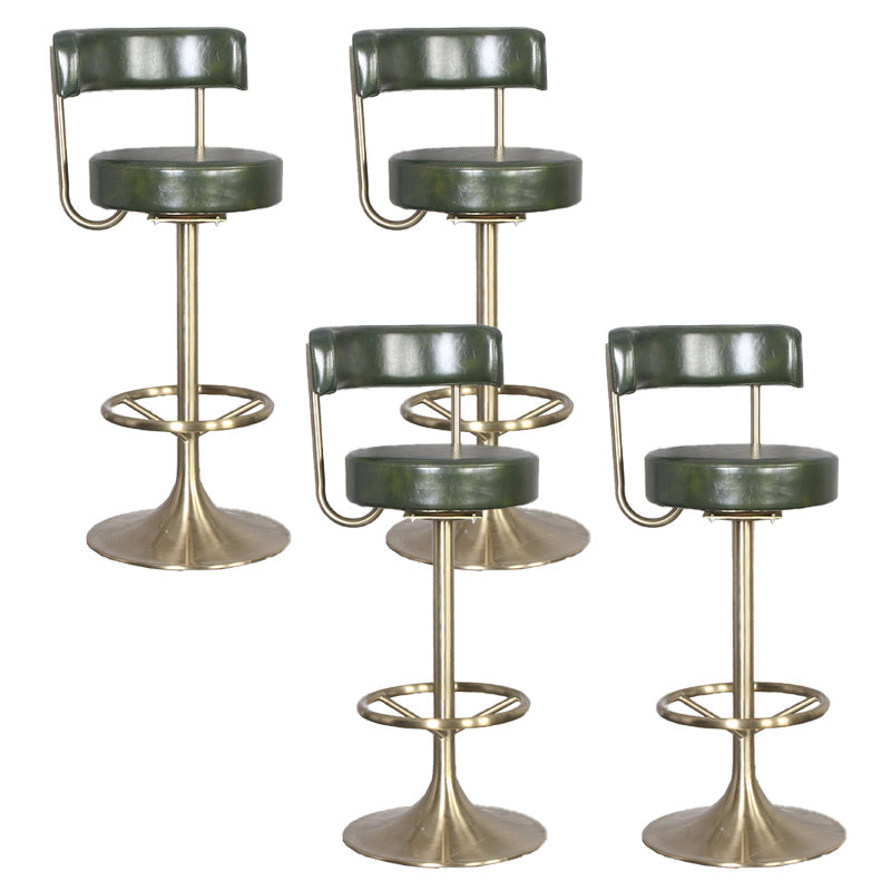 Tabouret de bar rotatif glam rotatif tabouret de comptoir en faux cuir pour la maison