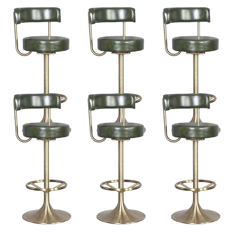 Tabouret de bar rotatif glam rotatif tabouret de comptoir en faux cuir pour la maison