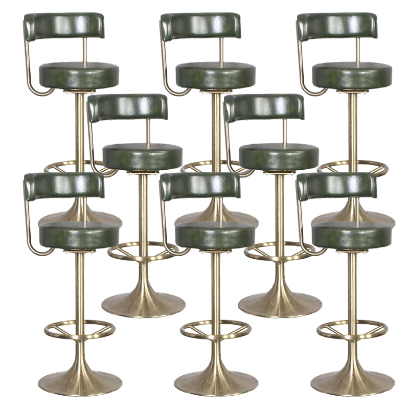 Tabouret de bar rotatif glam rotatif tabouret de comptoir en faux cuir pour la maison