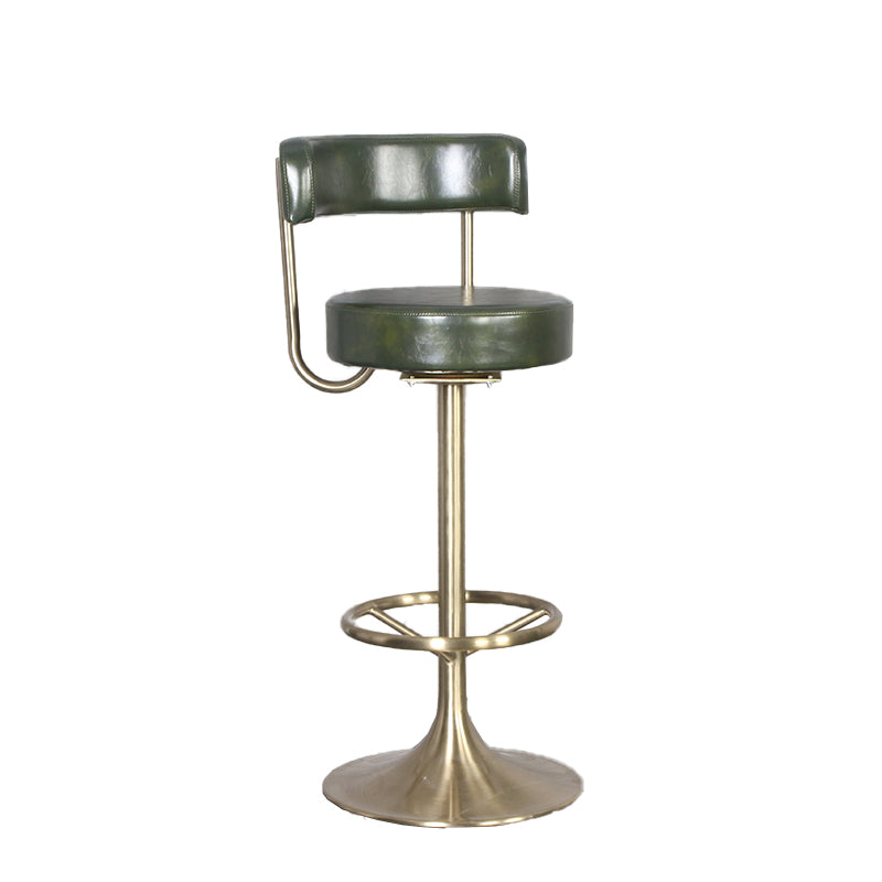 Tabouret de bar rotatif glam rotatif tabouret de comptoir en faux cuir pour la maison