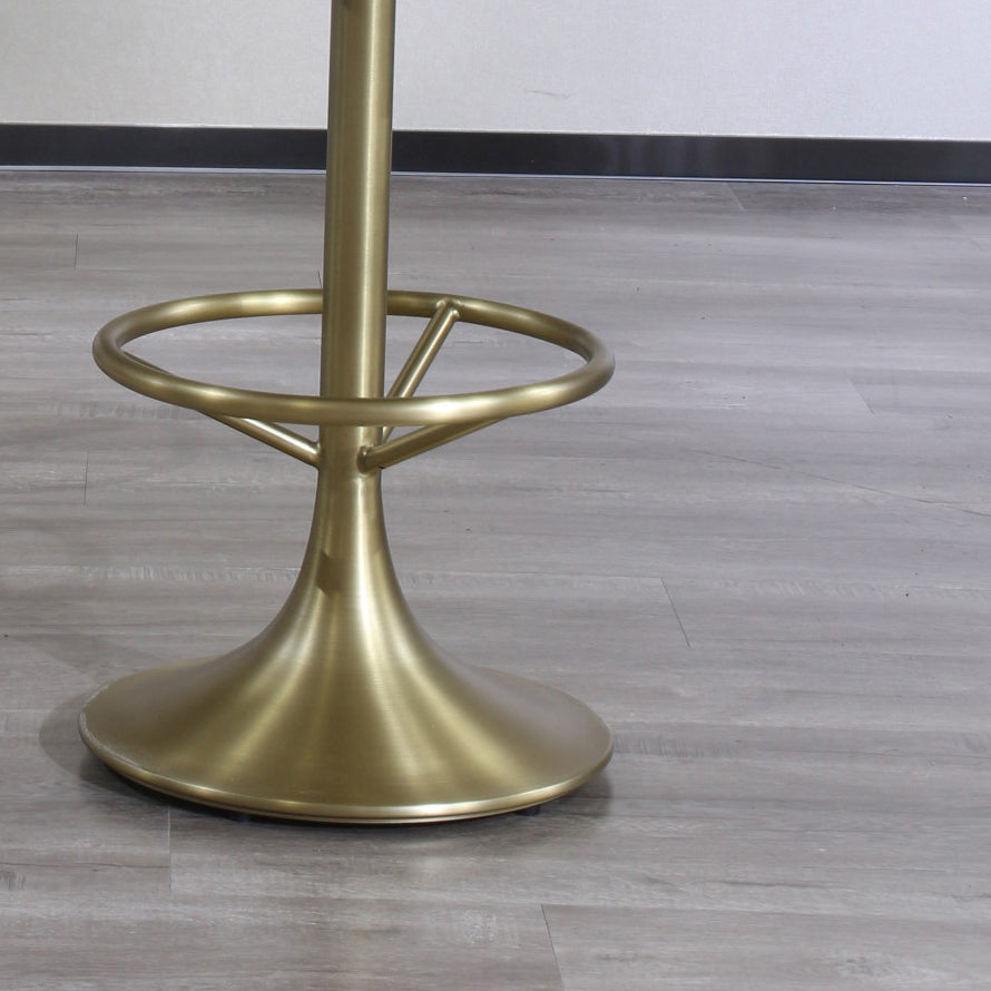 Tabouret de bar rotatif glam rotatif tabouret de comptoir en faux cuir pour la maison