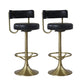 Tabouret de bar rotatif glam rotatif tabouret de comptoir en faux cuir pour la maison