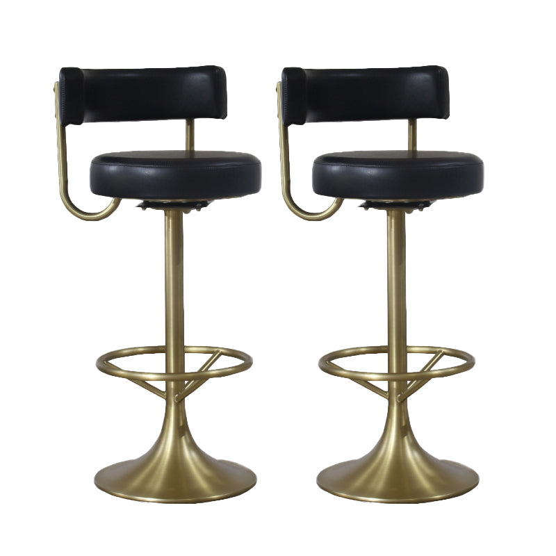 Tabouret de bar rotatif glam rotatif tabouret de comptoir en faux cuir pour la maison