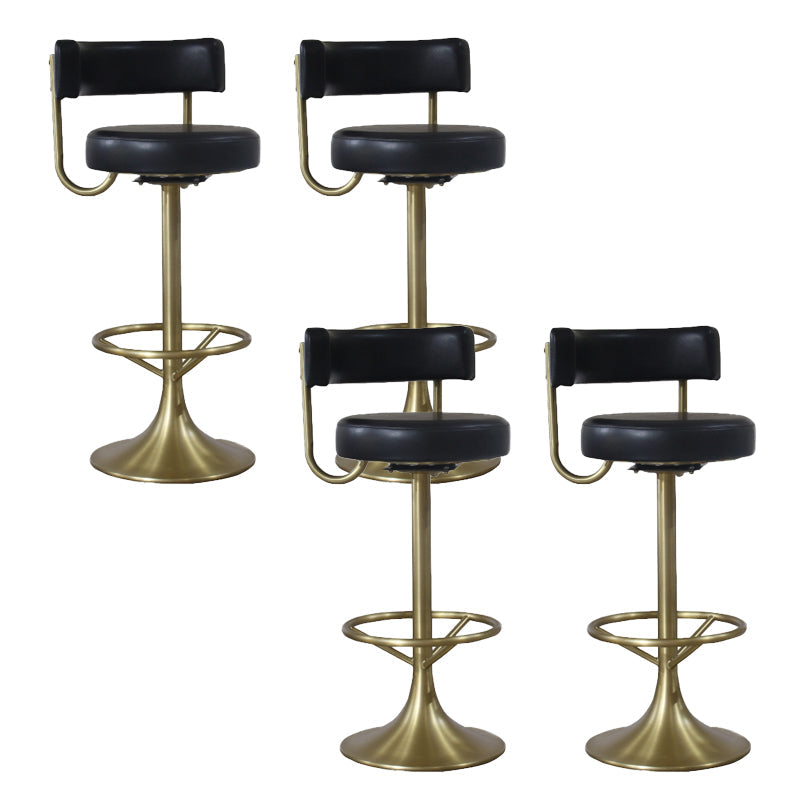 Tabouret de bar rotatif glam rotatif tabouret de comptoir en faux cuir pour la maison