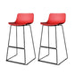 Taburete de bar nórdico con respaldo bajo, taburete de bar de plástico con patas de metal para el hogar