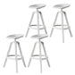 Nordic Low Back Counter Bar Stool Plastic Bar Stool for Home