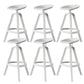 Nordic Low Back Counter Bar Stool Plastic Bar Stool for Home