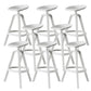 Nordic Low Back Counter Bar Stool Plastic Bar Stool for Home