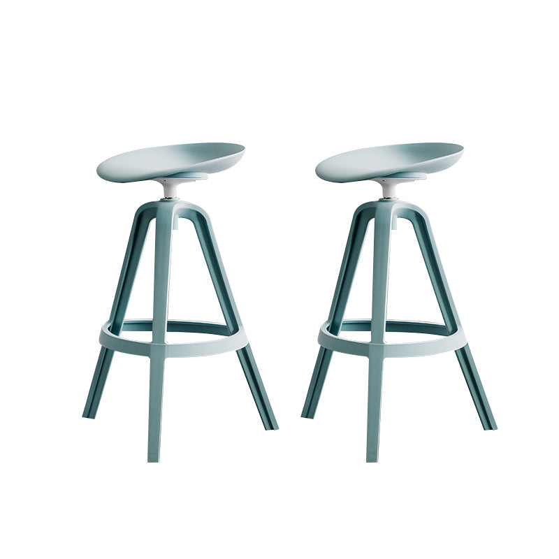 Nordic Low Back Counter Bar Stool Plastic Bar Stool for Home