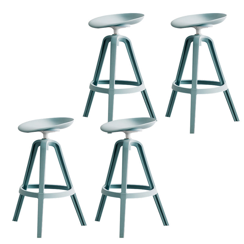 Nordic Low Back Counter Bar Stool Plastic Bar Stool for Home