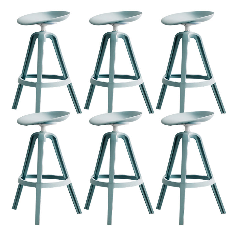 Nordic Low Back Counter Bar Stool Plastic Bar Stool for Home