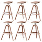 Nordic Low Back Counter Bar Stool Plastic Bar Stool for Home