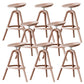 Nordic Low Back Counter Bar Stool Plastic Bar Stool for Home