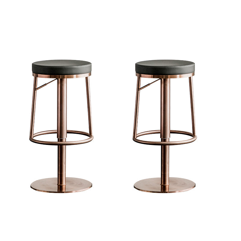 Sgabello da bar strillabile in pelle glam in pelle per cucina