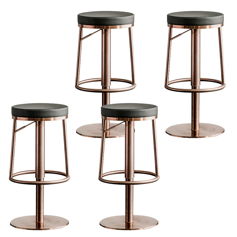 Sgabello da bar strillabile in pelle glam in pelle per cucina