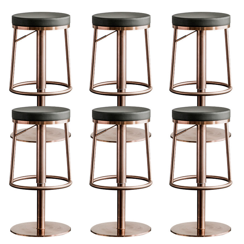 Sgabello da bar strillabile in pelle glam in pelle per cucina