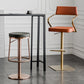 Sgabello da bar strillabile in pelle glam in pelle per cucina