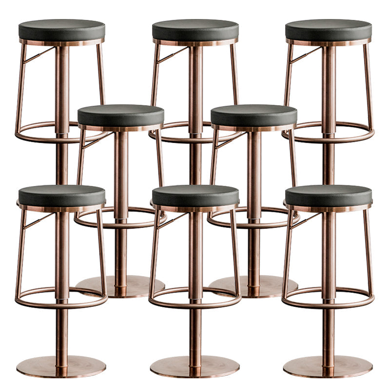 Sgabello da bar strillabile in pelle glam in pelle per cucina