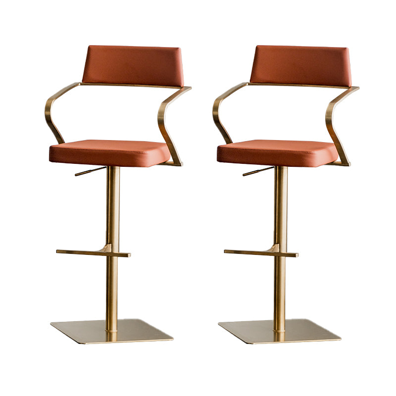 Sgabello da bar strillabile in pelle glam in pelle per cucina