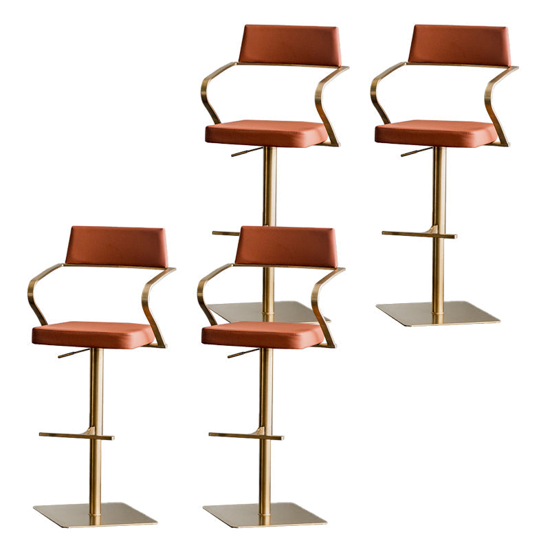 Sgabello da bar strillabile in pelle glam in pelle per cucina