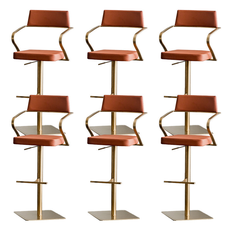 Sgabello da bar strillabile in pelle glam in pelle per cucina