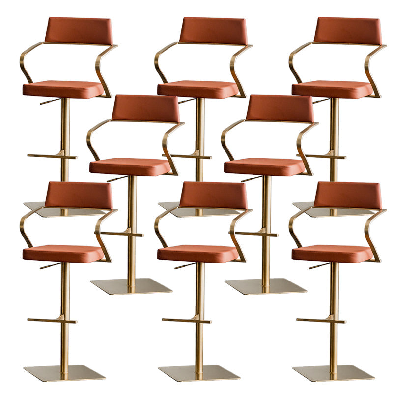 Sgabello da bar strillabile in pelle glam in pelle per cucina