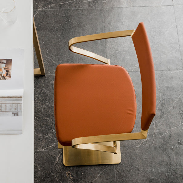 Sgabello da bar strillabile in pelle glam in pelle per cucina