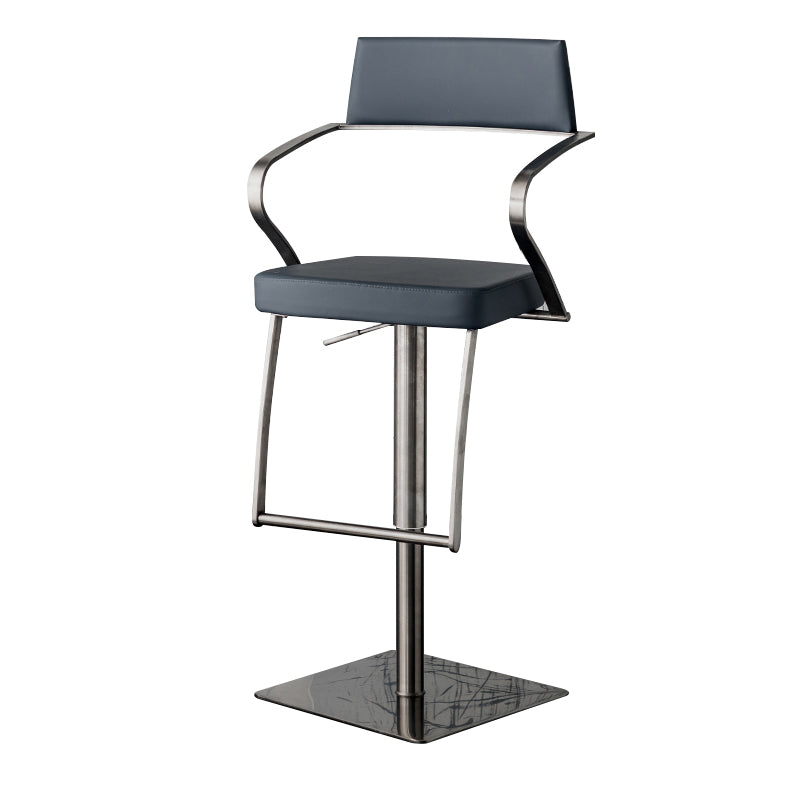 Sgabello da bar strillabile in pelle glam in pelle per cucina