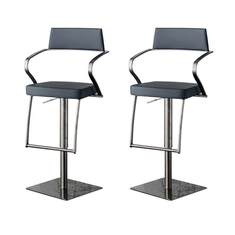 Sgabello da bar strillabile in pelle glam in pelle per cucina