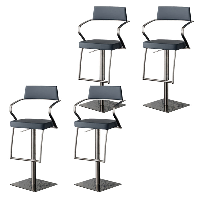 Sgabello da bar strillabile in pelle glam in pelle per cucina