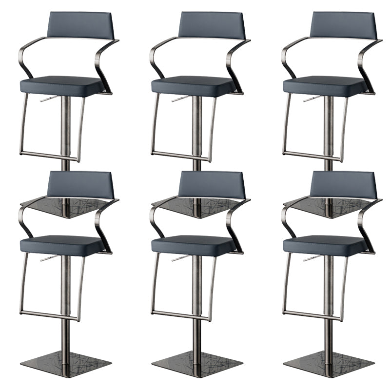 Sgabello da bar strillabile in pelle glam in pelle per cucina