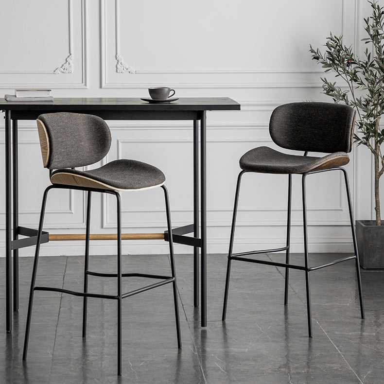 Industrial Armless Bar Stool Low Back Counter Bar Stool for Home Clearhalo 'Bar Furniture' 'Bar Stools' 'bar_stools' 'furn' 'furn_bar_stools' 'Furniture' 'Kitchen & Dining Furniture' 6939011