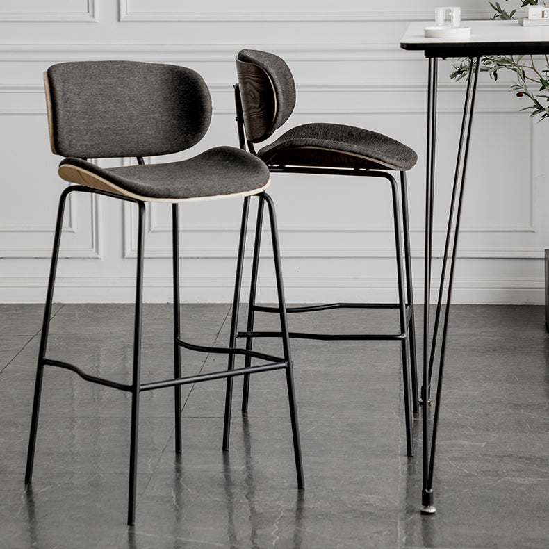 Industrial Armless Bar Stool Low Back Counter Bar Stool for Home Clearhalo 'Bar Furniture' 'Bar Stools' 'bar_stools' 'furn' 'furn_bar_stools' 'Furniture' 'Kitchen & Dining Furniture' 6939013