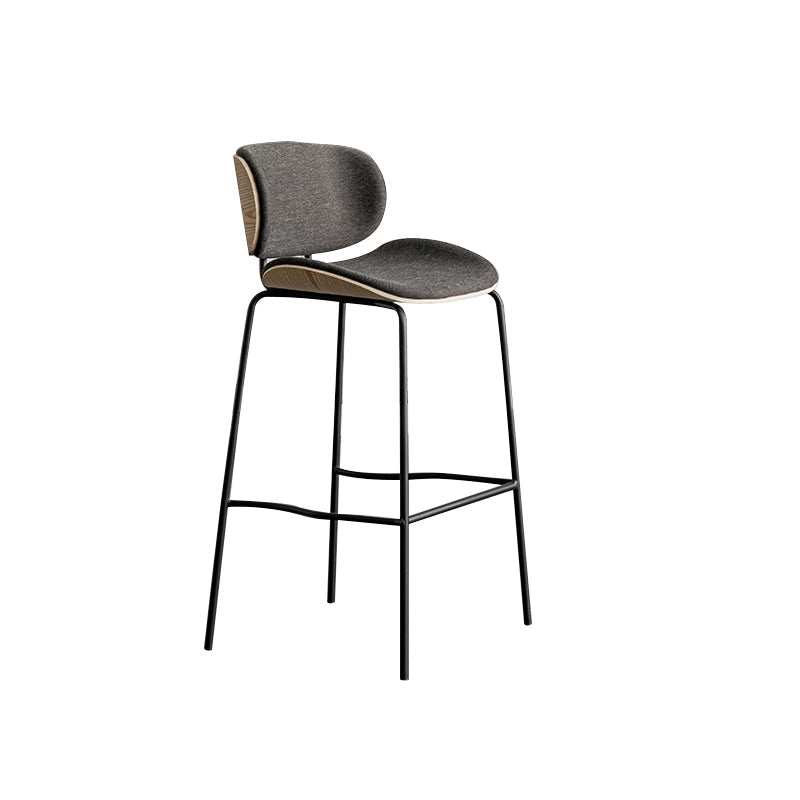Industrial Armless Bar Stool Low Back Counter Bar Stool for Home Natural 1 Piece Clearhalo 'Bar Furniture' 'Bar Stools' 'bar_stools' 'furn' 'furn_bar_stools' 'Furniture' 'Kitchen & Dining Furniture' 6939016