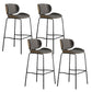 Industrial Armless Bar Stool Low Back Counter Bar Stool for Home Natural 4 Piece Set Clearhalo 'Bar Furniture' 'Bar Stools' 'bar_stools' 'furn' 'furn_bar_stools' 'Furniture' 'Kitchen & Dining Furniture' 6939021