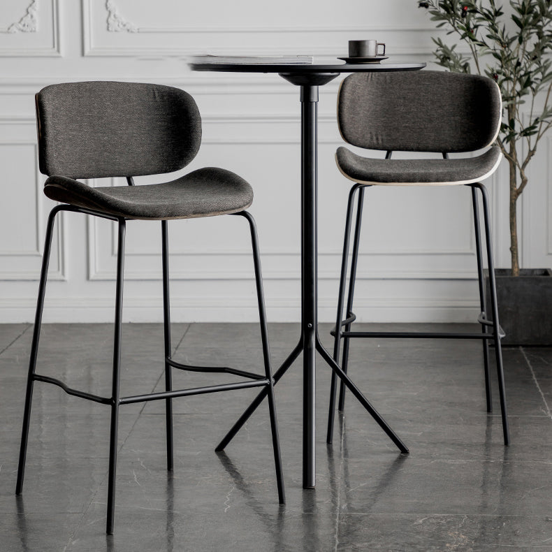 Industrial Armless Bar Stool Low Back Counter Bar Stool for Home Clearhalo 'Bar Furniture' 'Bar Stools' 'bar_stools' 'furn' 'furn_bar_stools' 'Furniture' 'Kitchen & Dining Furniture' 6939026