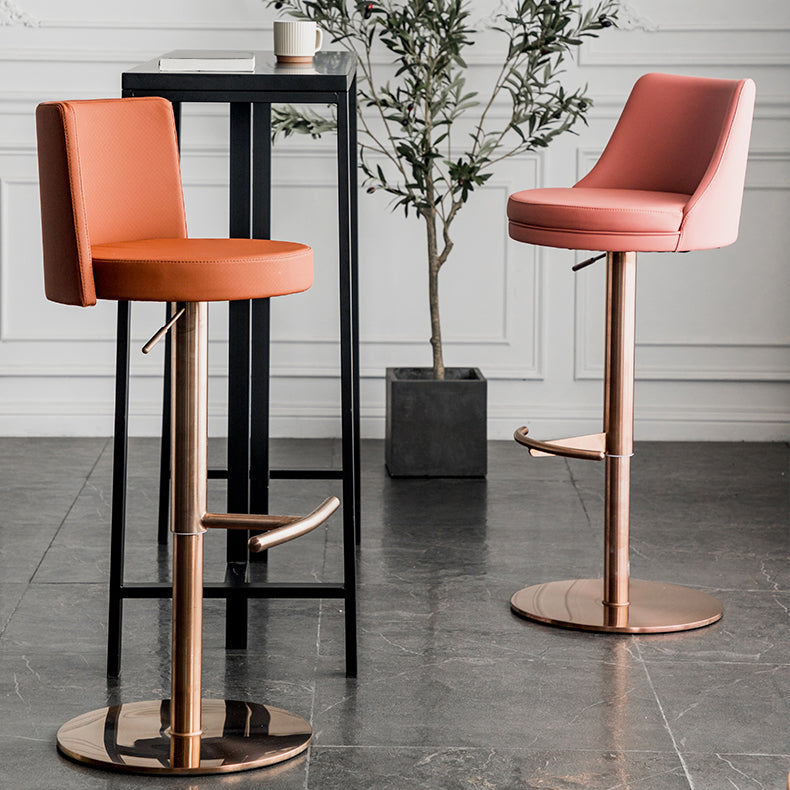 Taburete de barra de barra de cuero de cuero sintético estilo glamour para la cocina para la cocina