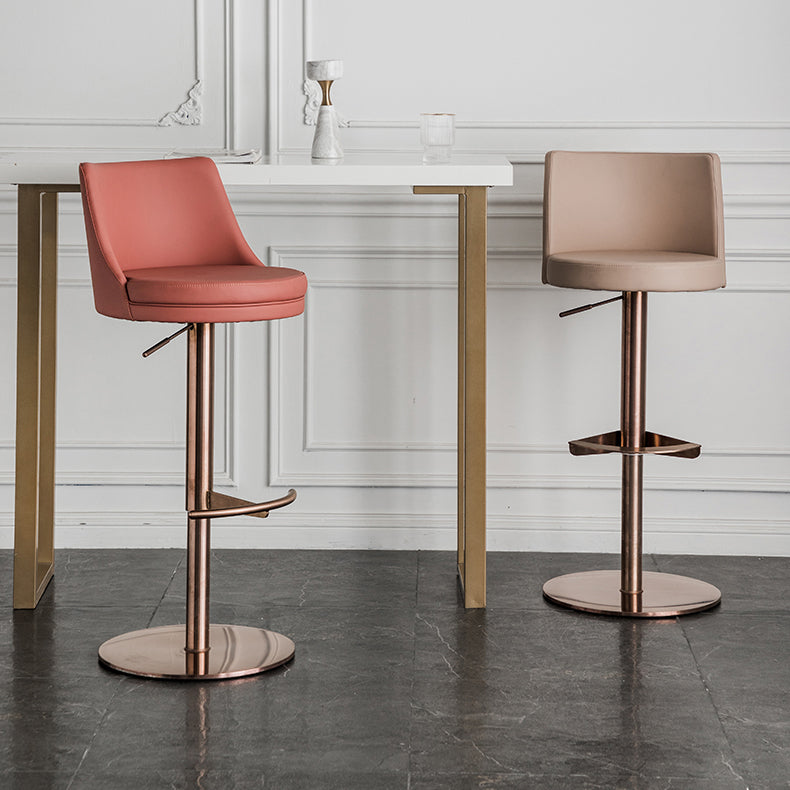 Taburete de barra de barra de cuero de cuero sintético estilo glamour para la cocina para la cocina