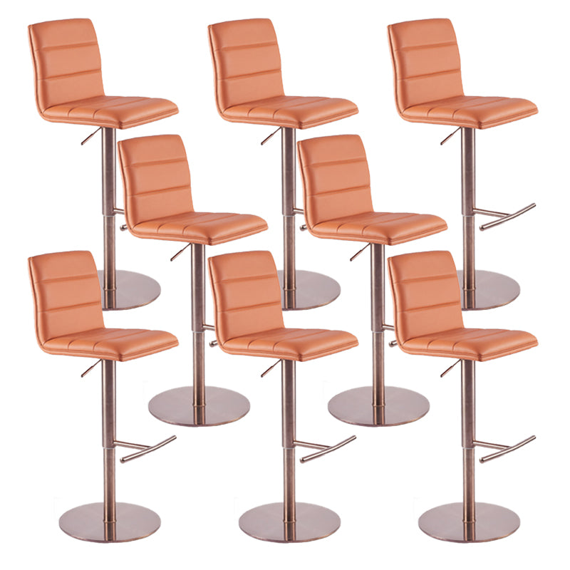 Taburete de barra de barra de cuero de cuero sintético estilo glamour para la cocina para la cocina