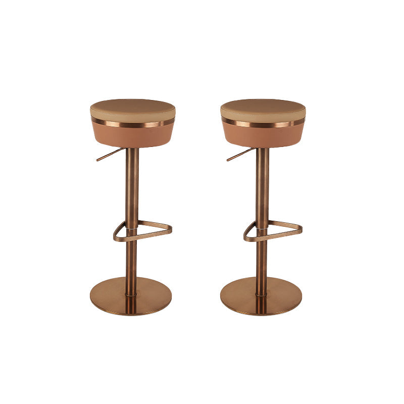 Taburete de barra de barra de cuero de cuero sintético estilo glamour para la cocina para la cocina