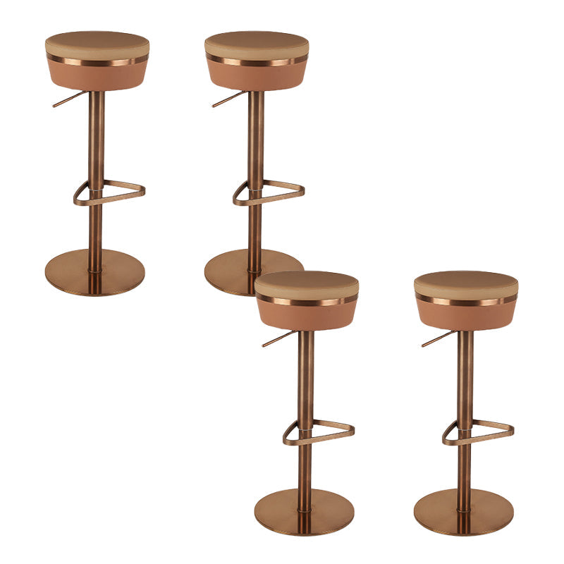 Taburete de barra de barra de cuero de cuero sintético estilo glamour para la cocina para la cocina
