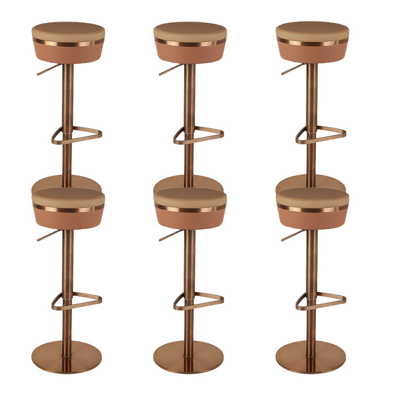 Taburete de barra de barra de cuero de cuero sintético estilo glamour para la cocina para la cocina