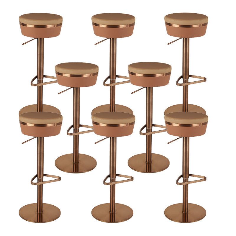 Taburete de barra de barra de cuero de cuero sintético estilo glamour para la cocina para la cocina