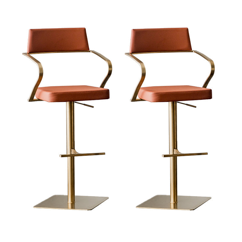 Taburete de barra de barra de cuero de cuero sintético estilo glamour para la cocina para la cocina