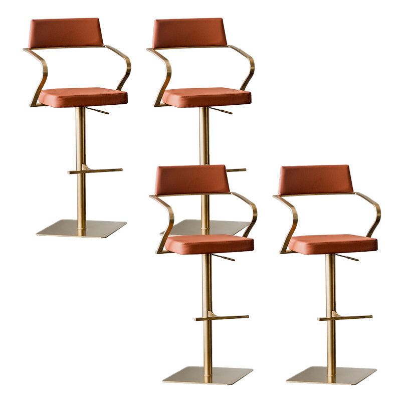 Taburete de barra de barra de cuero de cuero sintético estilo glamour para la cocina para la cocina