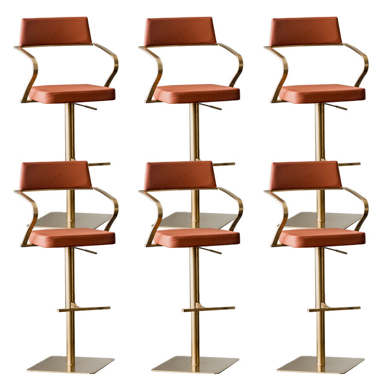 Taburete de barra de barra de cuero de cuero sintético estilo glamour para la cocina para la cocina