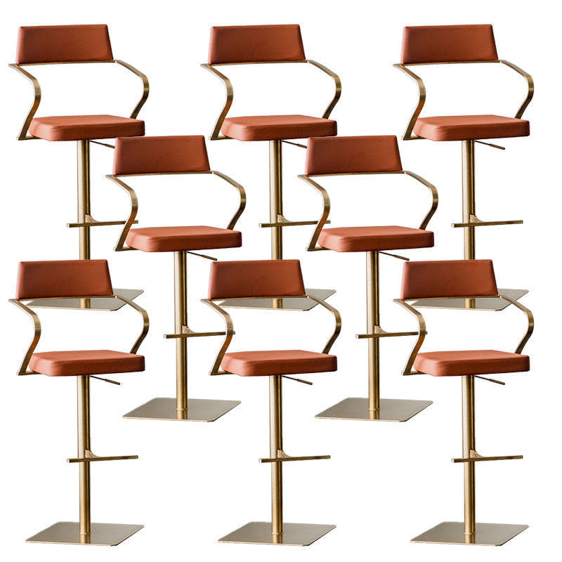 Taburete de barra de barra de cuero de cuero sintético estilo glamour para la cocina para la cocina